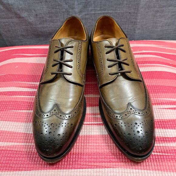 %Suitsupply Brown Brogue Size 40 / US 7 , Men Cap Toe Derby Shoes / D9 main image 12